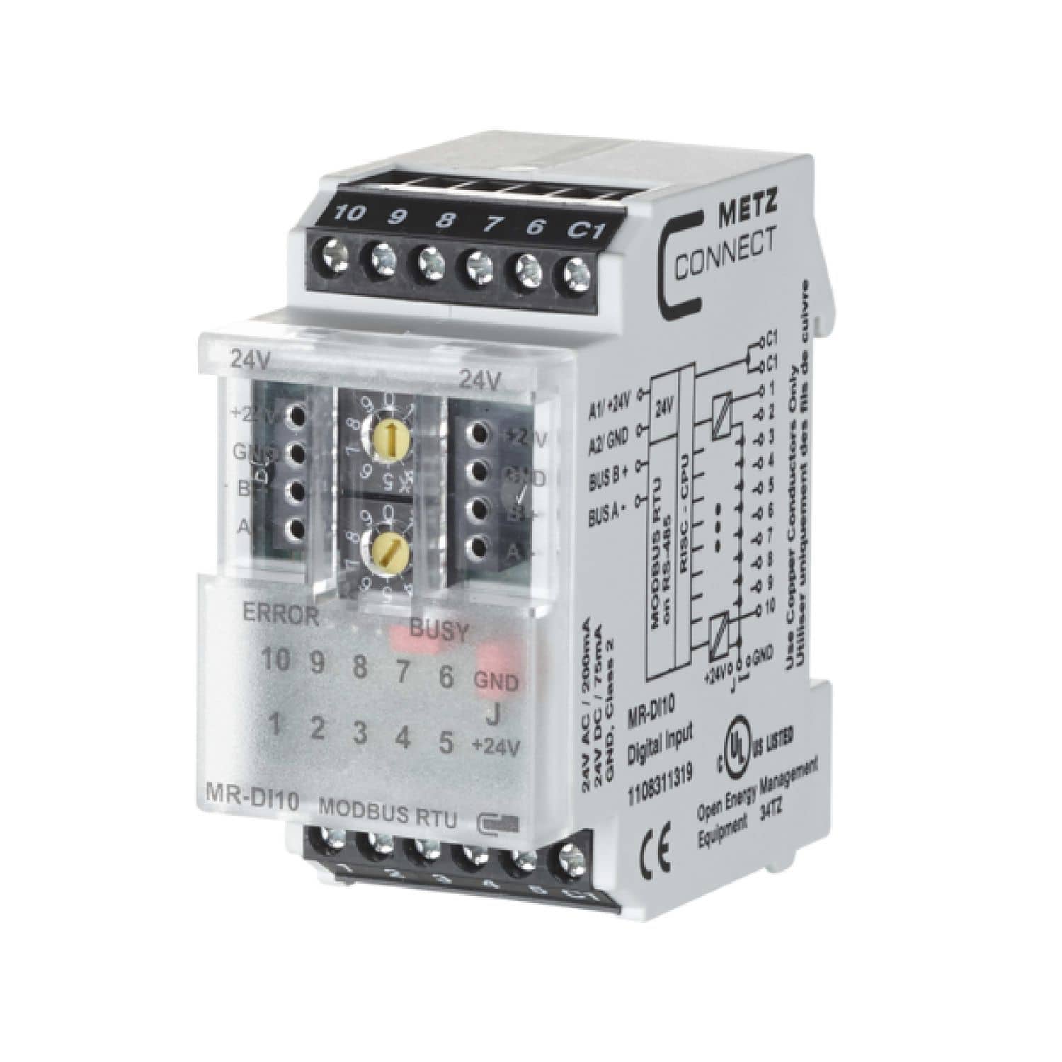 Digitales EA Modul MR DI10 Modbus RTU METZ CONNECT Modbus RTU