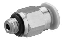 pneumatische Steckverschraubung aus Messing vernickelt &oslash; 3 - 6 mm | QR1-S series Bosch Rexroth - Pneumatics