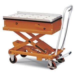 Scherenhubtisch / pedalbetrieben / mobil / Drehplattformen