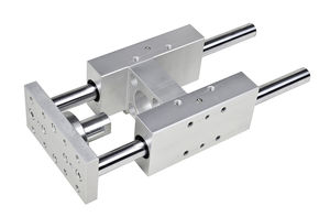nicht-drehender Zylinder / pneumatisch / geführt / aus anodisiertem Aluminium