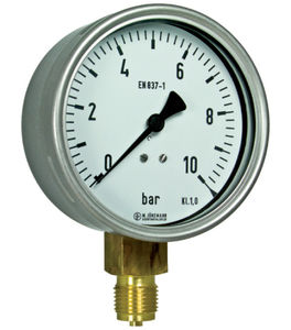 Manometer mit Zifferblatt-Anzeige / Rohrfeder / Prozess / für Gas