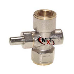 Gasventil / Gewinde / aus vernickeltem Messing / für Manometer
