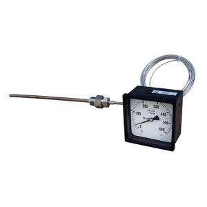 Thermometer / Gasdruck mit Fernleitung / analog / Eintauchfühler / mit Zifferblatt-Anzeige