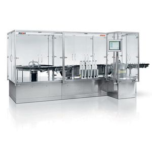 Füll und Schraubverschlussanlage / Linear / für Flüssigkeiten / für Pharmaprodukt