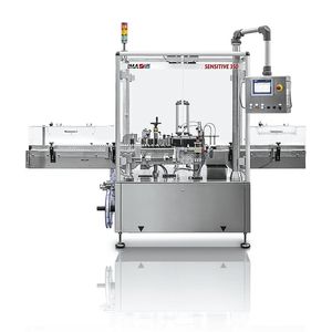 automatische Etikettiermaschine / für selbstklebende Etiketten / für Flaschen / linear