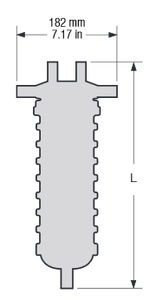 Luftfilter / mit Patronen / in Reihe / ausgerichtet