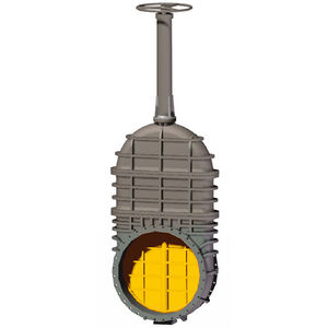Segmentschütz / mit Handrad / für Wasser / für Gas