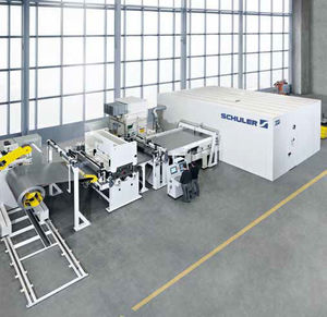 bandgespeiste Schneidanlage / Stahl / für Aluminium / automatisch