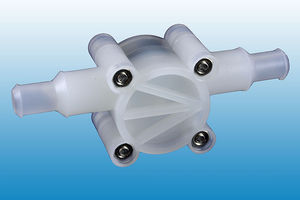 Peltonturbinen-Durchflussmesser / für Wasser / Kunststoff / Inline