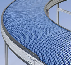 Förderer mit Modulband / modular / gebogen