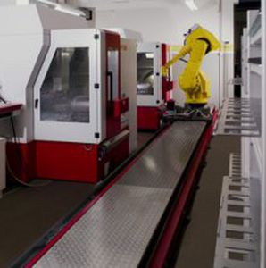 Roboterzelle für Materialumschlag / für Bearbeitungszentrum