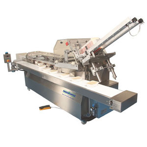 Toplader-Kartonierer / für Milchprodukte / für die Lebensmittelindustrie / halbautomatisch