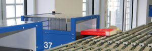 Schienengeführtes Fahrzeug / für Materialhandling / für Bücher / Sortier