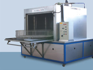 Waschanlage mit Trockner / mit Korb / Spritzwaschen / mit Spülvorgang