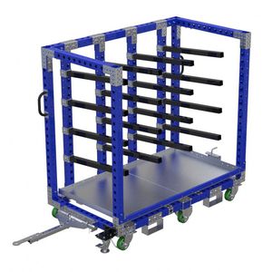 Transportwagen / Metall / Fachböden / für schwere Lasten