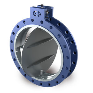Absperrklappe / hydraulisch / für Luft / Doppelflansch
