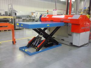 Scherenhubtisch / hydraulisch / festinstalliert / zum Laden