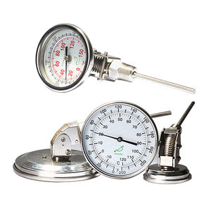 Bimetall-Thermometer / mit Zifferblatt-Anzeige / zum Einschrauben / Edelstahl