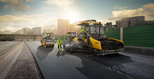 Asphaltfertiger / auf Raupen / für Straßen