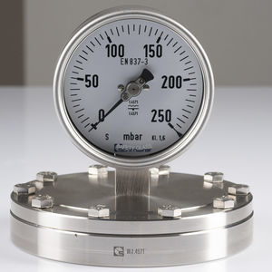 korrosionsbeständiges Manometer / mit Zifferblatt-Anzeige / Membran / für Gas