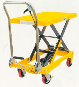 Scherenhubtisch / hydraulisch / rollend
