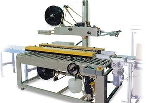 Klebeband-Kartonverschließer / Nassklebeband / halbautomatisch