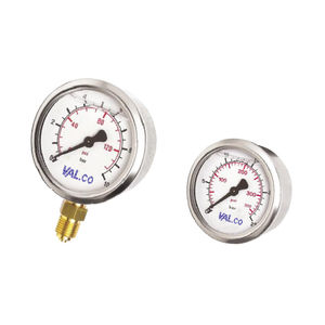 Manometer mit Zifferblatt-Anzeige / Rohrfeder mit Flüssigkeitsfüllung / Prozess / für Gas