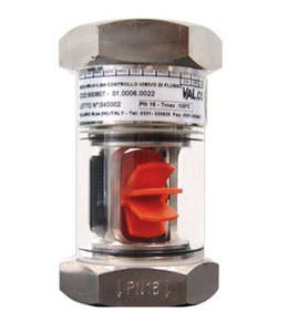Durchflussanzeiger / Impeller / Inline / Glas