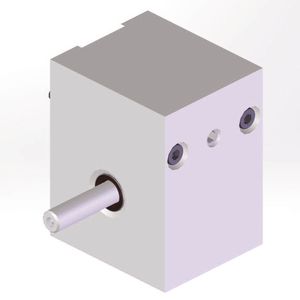 Schneckengetriebe / gewinkelt / einstufig / Aluminium