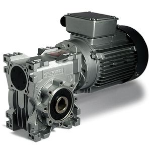 AC-Elektrogetriebemotor / gewinkelt / mit Schnecke / Hohlwelle