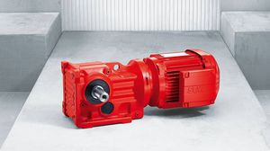 AC-Getriebemotor / Winkelumlenkung / Schneckenzahnrad / Kegelrad