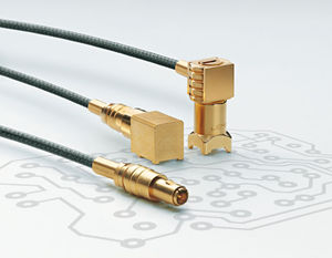 RF-Steckverbinder / Koaxial / Winkel / Push-Pull