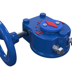 manueller Ventilantrieb / 90°-Dreh / Stirnradgetriebe / robust