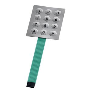 Nummernblock / 12 Tasten / wandmontiert / Edelstahl / für rauhe Umgebung