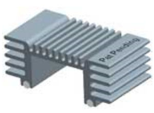 Aluminium-Kühlkörper / extrudiert