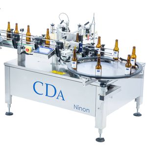 automatische Etikettiermaschine / für selbstklebende Etiketten / für Verpackungsoberseite / für Seitenauftrag