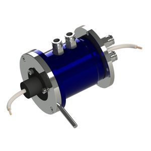Drehdurchführung für Luft / Mehrfach / für Pneumatik-Anwendungen / mit integriertem elektrischem Schleifring