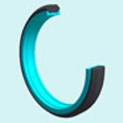 Ring-Lippen-Dichtung / geriffelt / aus Elastomer / doppeltwirkend