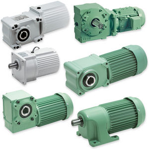 einphasiger Elektrogetriebemotor / 3-Phasen / parallel / Schneckenzahnrad