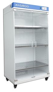 Flügeltüren-Trockenschrank / Edelstahl / mit Rollen / für Laborglasware