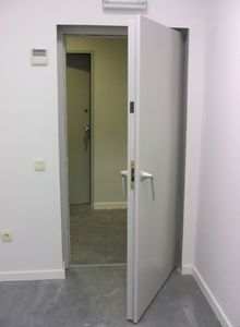 Einflügeltüren / Metall / für den Innenbereich / für Außenbereich