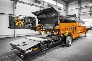 mobile Siebmaschine / Rotation / für Schüttgut / kompakt