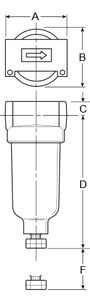Druckluftfilter / Öl / Druckluft / pneumatisch
