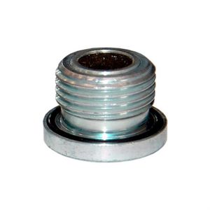 Rundstopfen / Gewinde / Zinkstahl / eingelassener Magnet