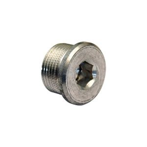 Rundstopfen / Gewinde / Aluminium / Entleerung
