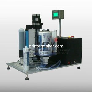 halbautomatische Etikettiermaschine / horizontal / für Seitenauftrag / für die Pharmaindustrie