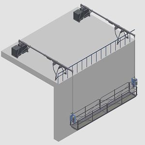 Arbeitsplattform / hängend / für Baustellen / elektrisch