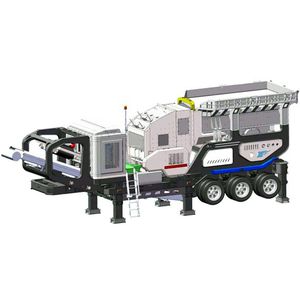 Schlag-Brechanlage / mobil / hohe Kapazität / für Mineralien