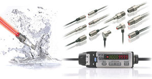 Optoelektronischer Sensor / Einweg / zylindrisch / LED / gehärtet
