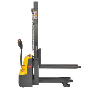 elektrischer Stapler / Geh / für Lagerhallen / zum gleichzeitigen Transport von 2 Paletten